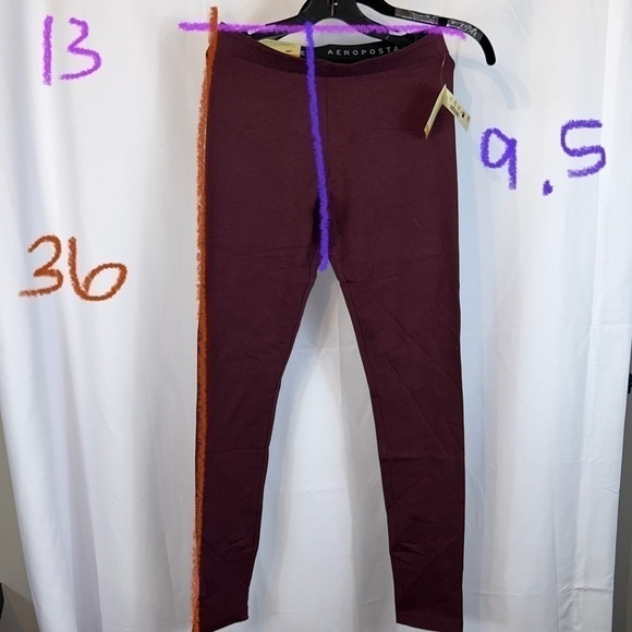 Aeropostale Leggings High Rise Pull on Perfect Stretch Solid Full Length Bottoms - Picture 8 of 9